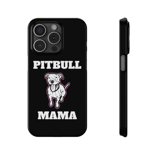 Premium Pitbull Mama 2 iPhone Case | Pitbull Gifts Slim Phone Cases