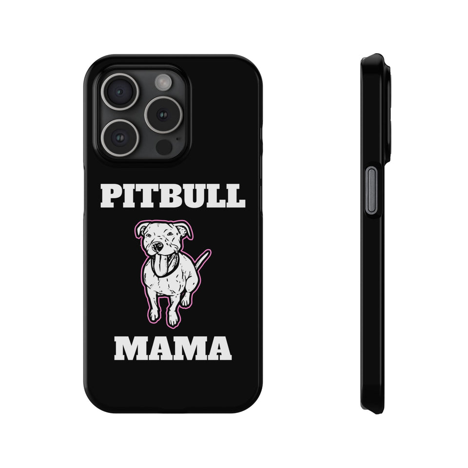 Premium Pitbull Mama 2 iPhone Case | Pitbull Gifts Slim Phone Cases