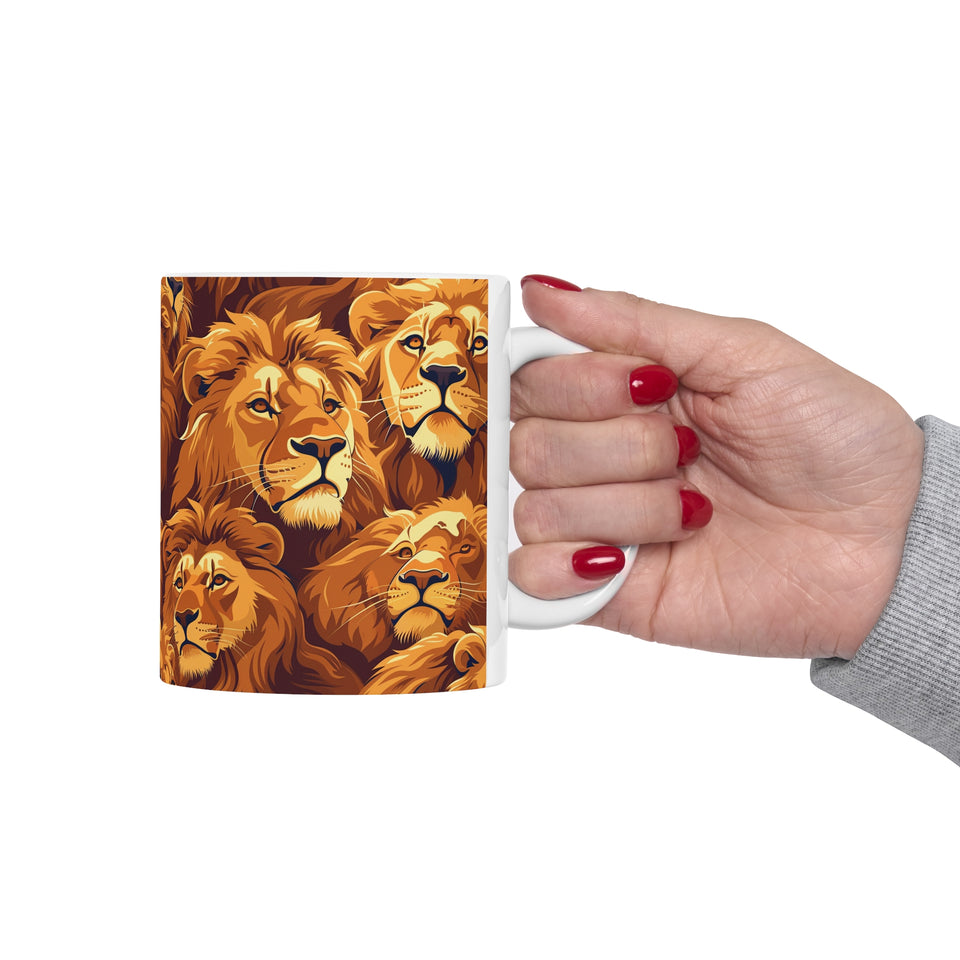 Lion Mug 2 | Lion Gifts | Lion Presents | Pride of Lions Ceramic Mug 11oz