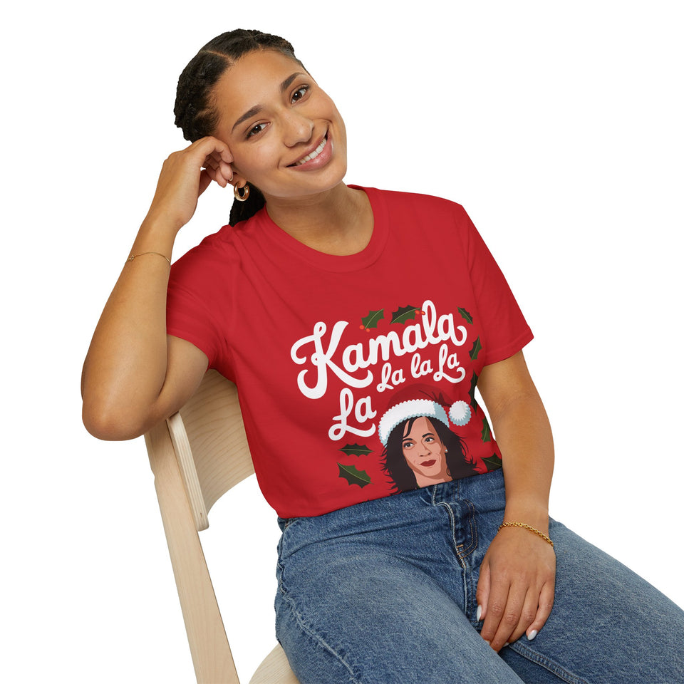 Kamala La La La Kamala Harris Ugly Xmas T-Shirt 2 | Kamala Harris Christmas Gift Unisex T-Shirt
