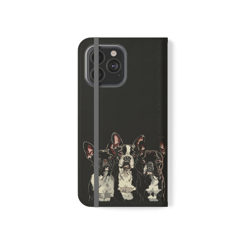 Boston Terrier Phone Case | Boston Terrier Wallet Phone Case | IPhone & Samsung Galaxy Boston Terrier Flip Cases