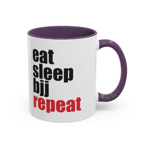 Brazilian Jiu Jitsu Eat Sleep BJJ Repeat | BJJ Accent Coffee Mug Brazilian Jiu Jitsu Eat Sleep BJJ Repeat | BJJ Accent Coffee Mug