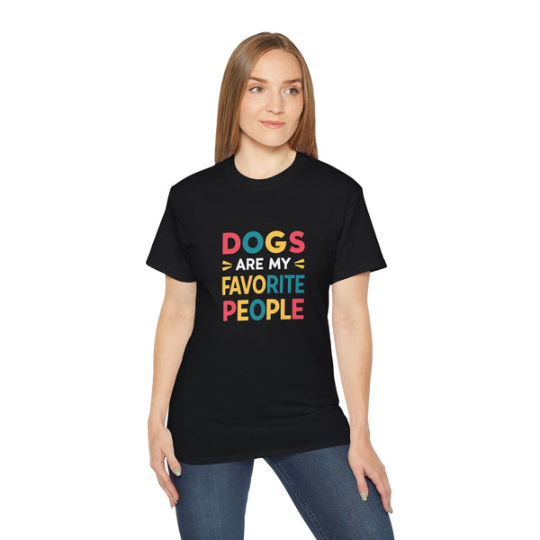 Dogs Are My Favorite People Dog Shirt | Dog Gift | Dog Merchandise | Dog Gifts | Dog Presents Unisex Dog Shirts