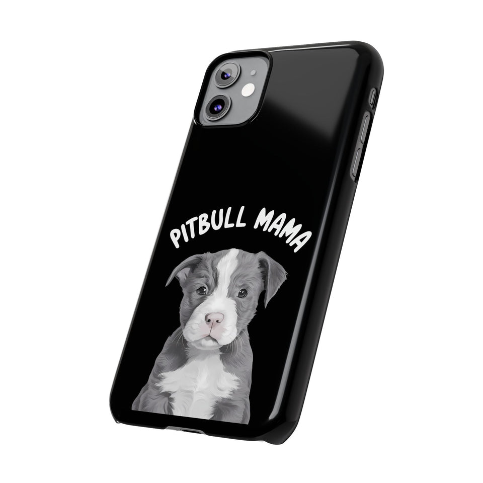 Premium Pitbull Mama iPhone Case | Pitbull Gifts Slim Phone Cases