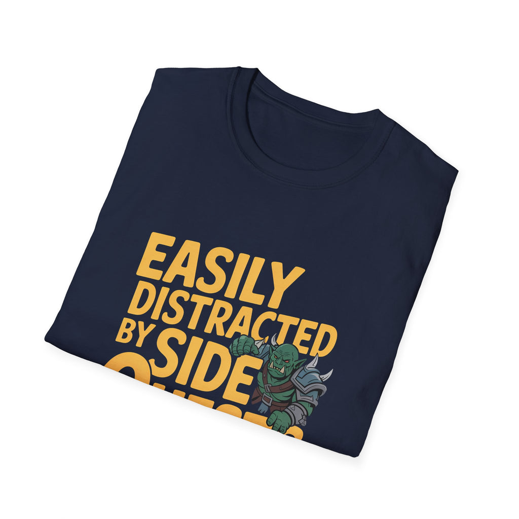 Easily Distracted By Side Quests T-Shirt — RPG Gamer Tee 2