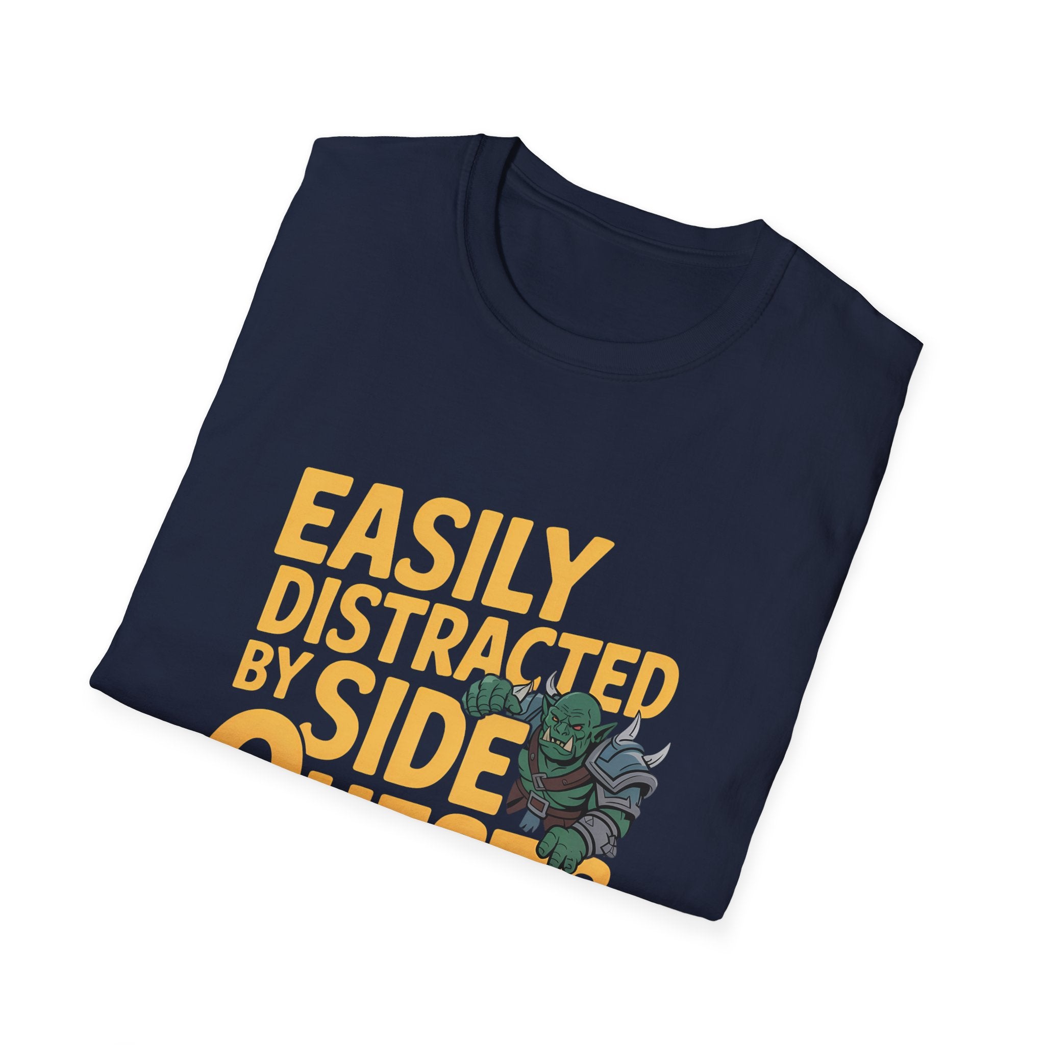 Easily Distracted By Side Quests T-Shirt — RPG Gamer Tee 2