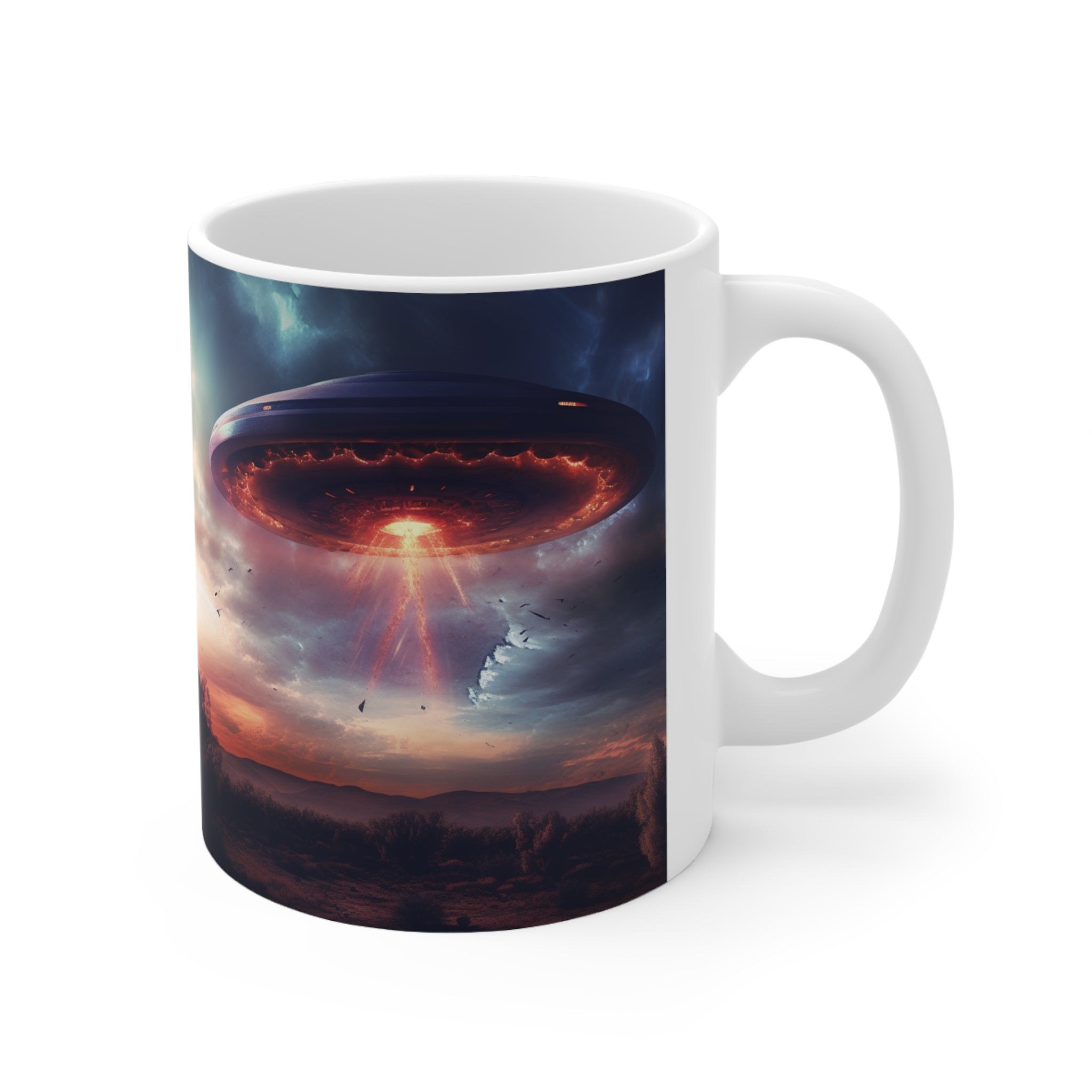 UFO Mug | UFO Gift | Alien Unidentified Flying Object Flying Saucer Ceramic Mug 11oz Secondary image
