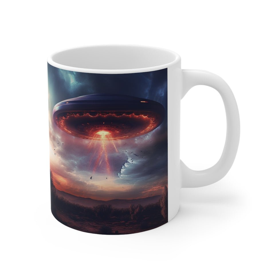 UFO Mug | UFO Gift | Alien Unidentified Flying Object Flying Saucer Ceramic Mug 11oz