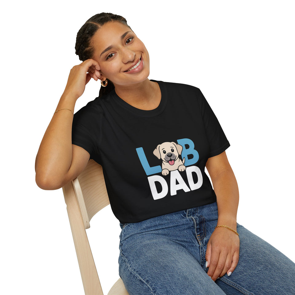 Labrador Dad T-Shirt 2 - Unisex Softstyle Labrador Dog Dad Tee
