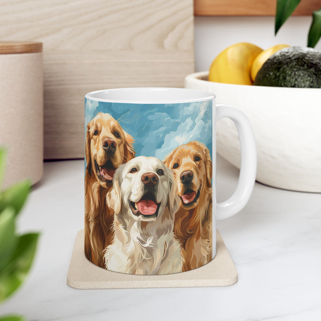 Golden Retriever Mug Group | Golden Retriever Gift | Golden Retriever Coffee Mug | Golden Retriever Presents Mug 11oz