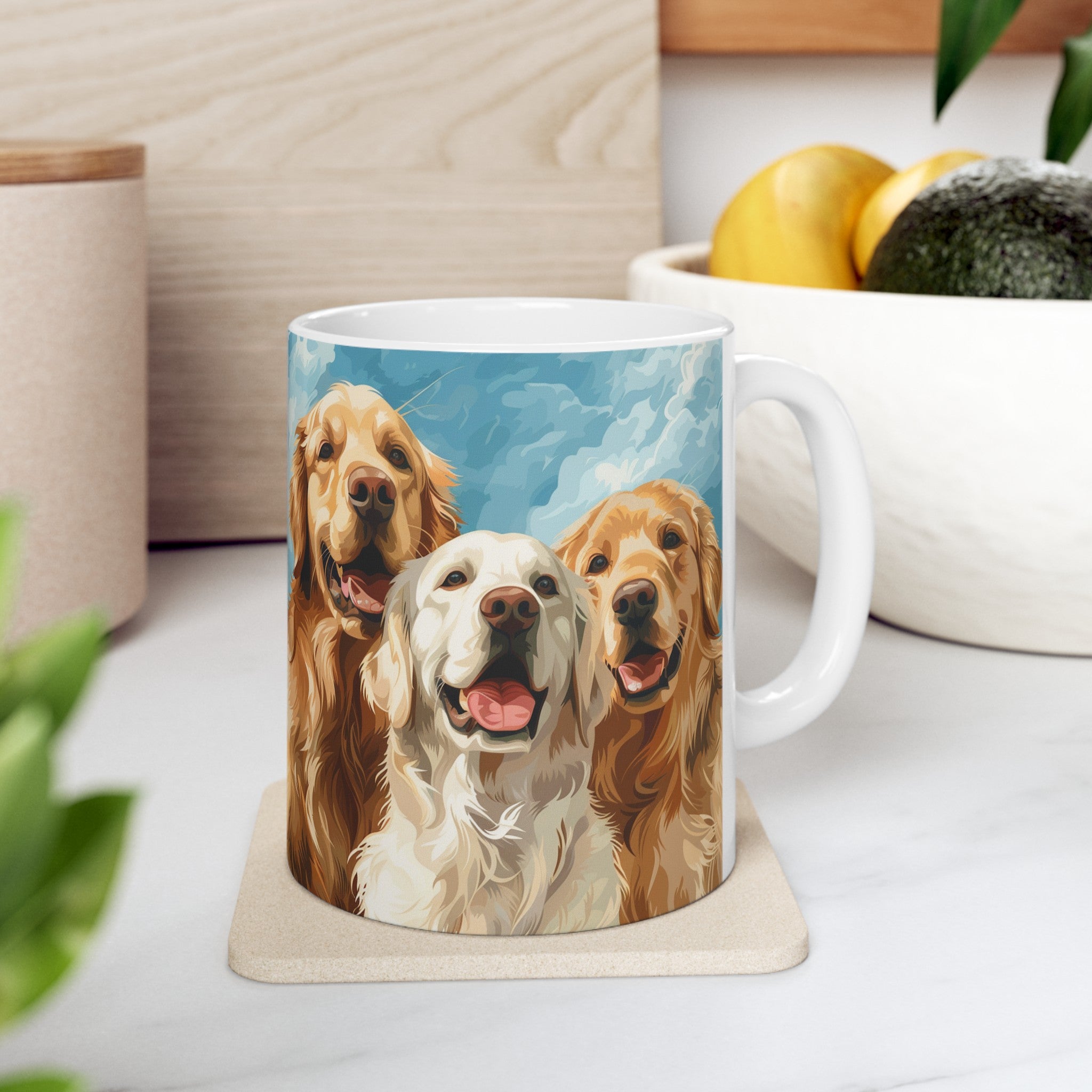 Golden Retriever Mug Group | Golden Retriever Gift | Golden Retriever Coffee Mug | Golden Retriever Presents Mug 11oz
