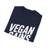 Vegan Gains T-Shirt — Plant-Powered Fitness Tee Vegan Gains T-Shirt — Plant-Powered Fitness Tee