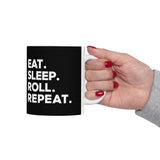 Brazilian Jiu Jitsu Eat Sleep Roll 2 BJJ Ceramic Mug | Brazilian Jiu Jitsu Gifts (11oz) Brazilian Jiu Jitsu Eat Sleep Roll 2 BJJ Ceramic Mug | Brazilian Jiu Jitsu Gifts (11oz)