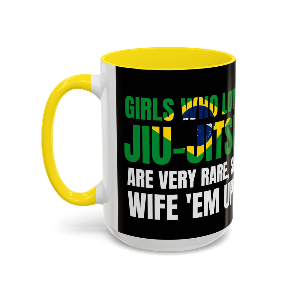 Brazilian Jiu Jitsu Girls Who Do Jiu-Jitsu | BJJ Accent Coffee Mug