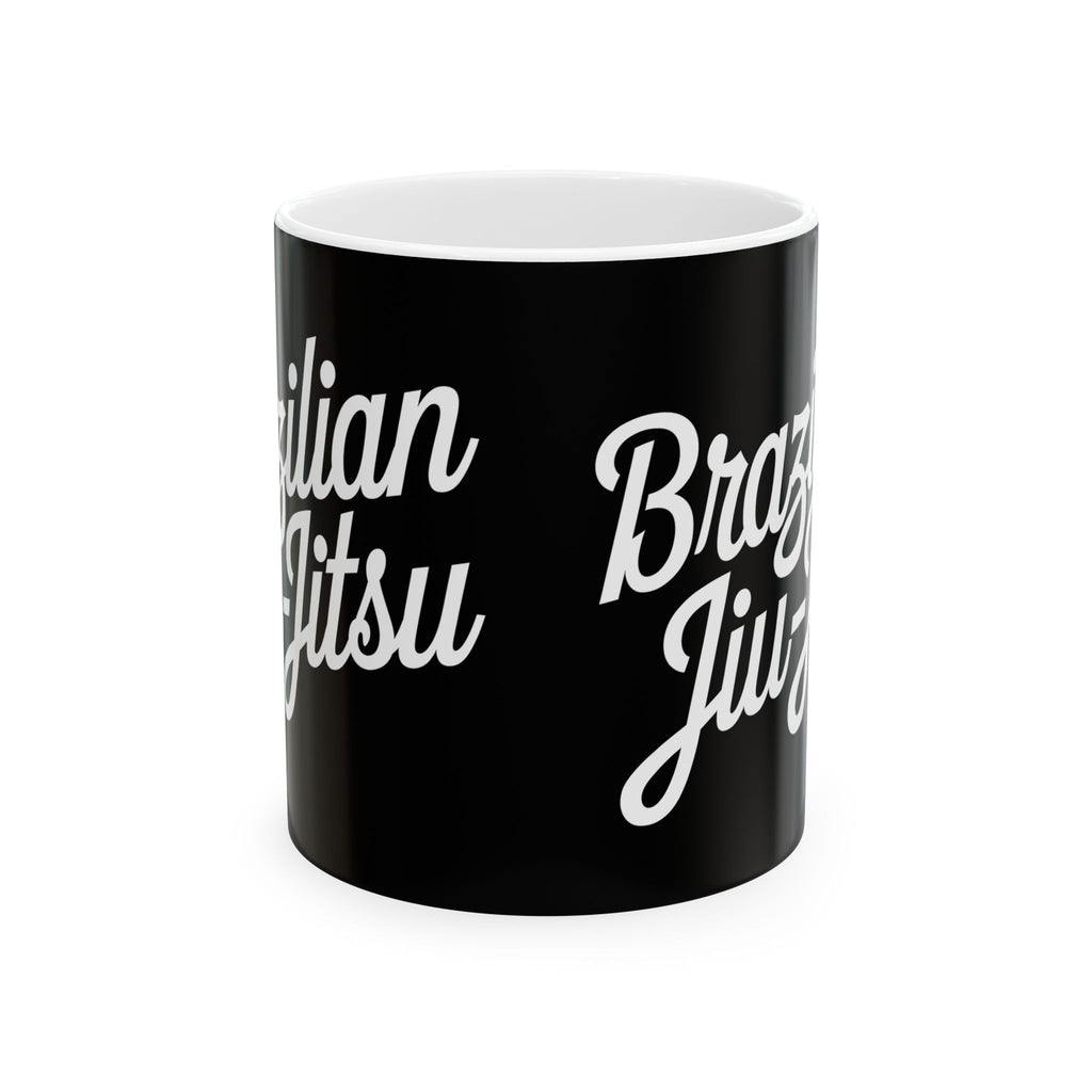 Brazilian Jiu Jitsu Cursive 2 BJJ Ceramic Mug | Brazilian Jiu Jitsu Gifts (11oz)