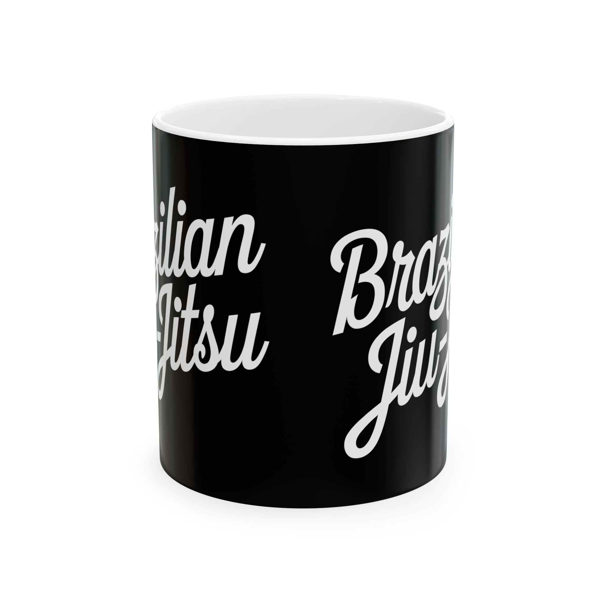 Brazilian Jiu Jitsu Cursive 2 BJJ Ceramic Mug | Brazilian Jiu Jitsu Gifts (11oz)