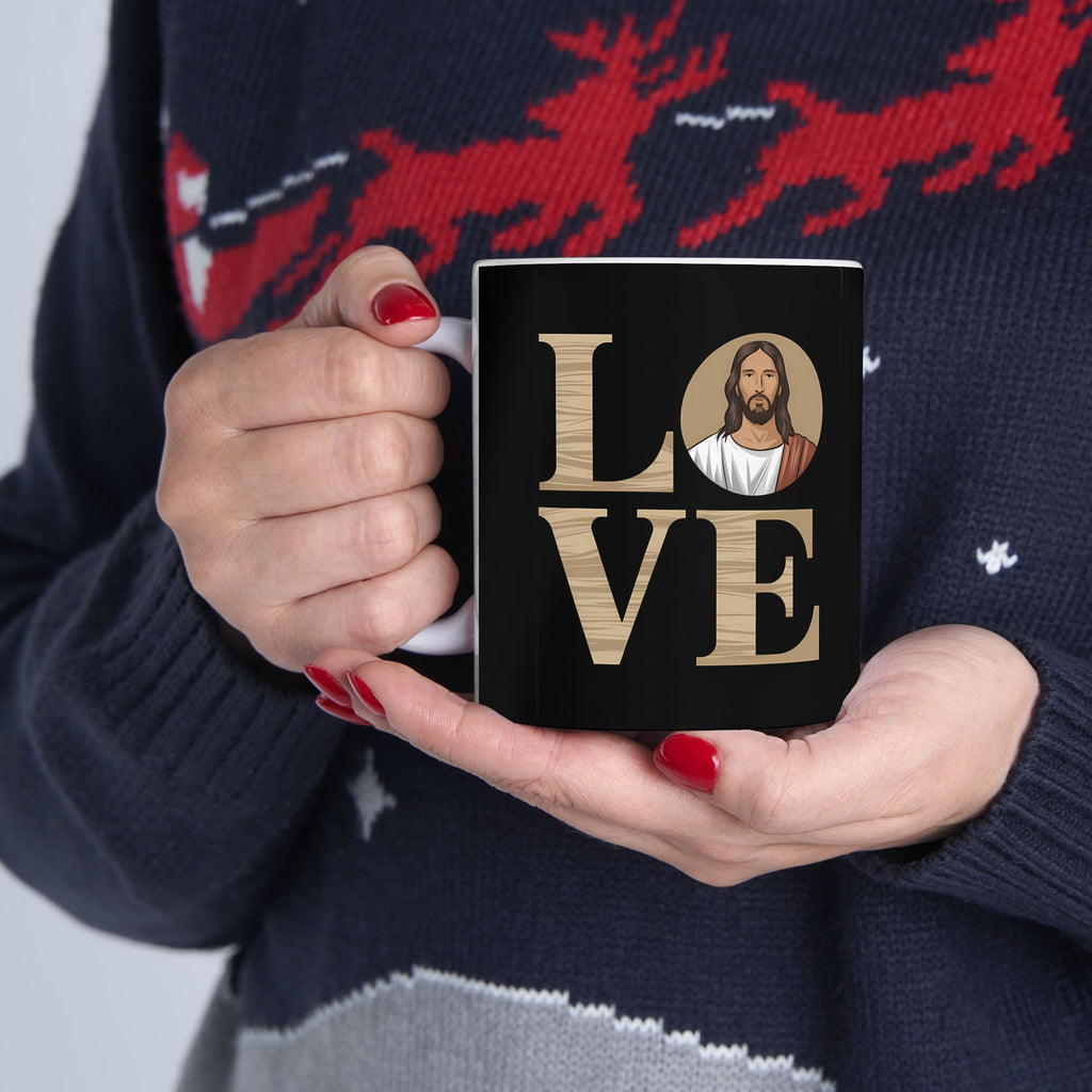 Love Jesus Ceramic Mug | Christianity Faith In Jesus Gifts (11oz)