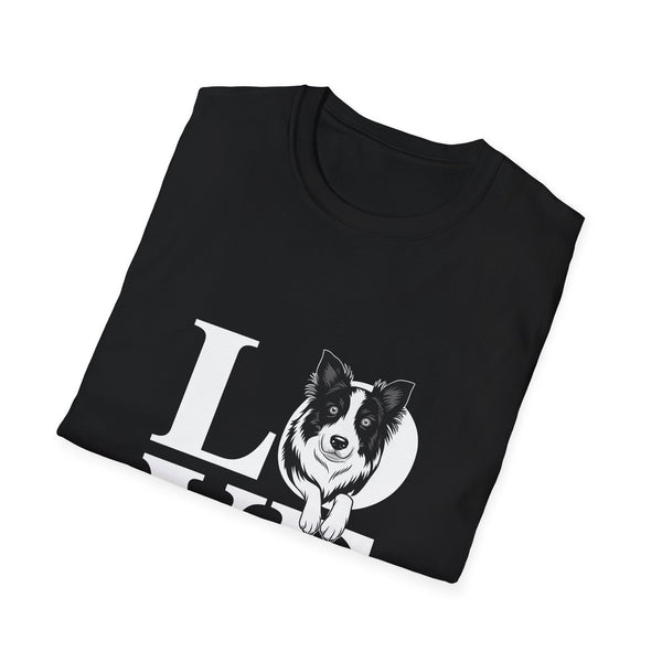 Cute Love Border Collies Shirt | Border Collie Lover Gifts | Sheep Dog Unisex T-Shirt