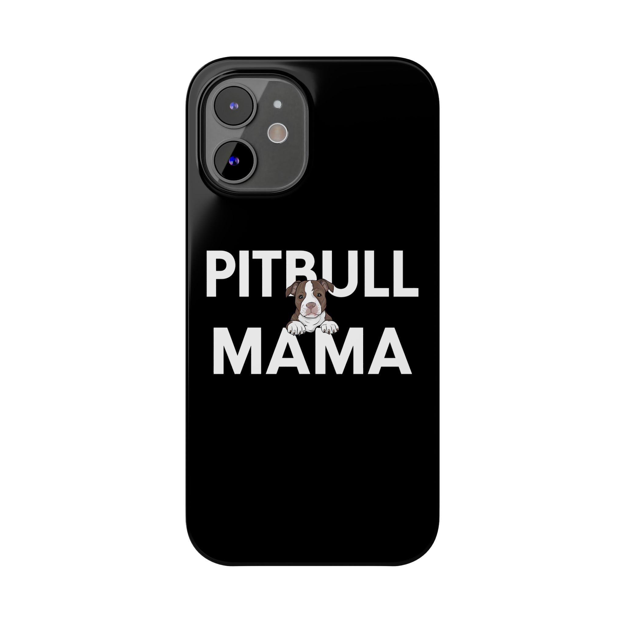 Premium Pitbull Mama 3 iPhone Case | Pitbull Gifts Slim Phone Cases