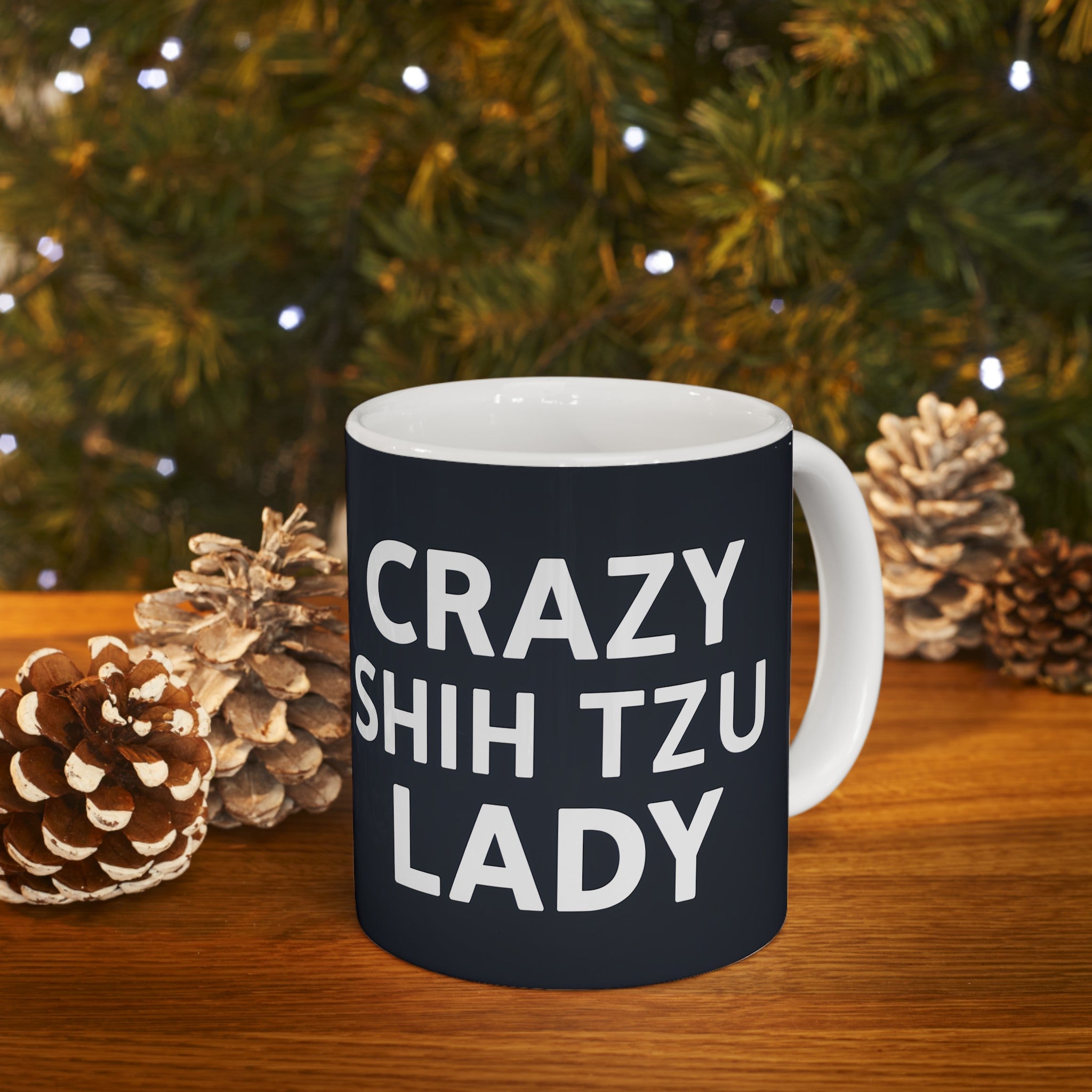 Crazy Shih Tzu Lady Mug | Shih Tzu Mom Gift | Shih Tzu Mom Coffee Mug | ShihTzu Mom Presents Mug 11oz