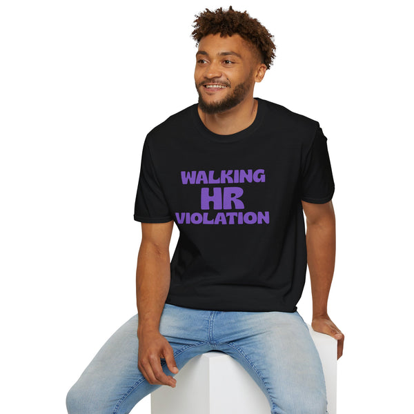 Walking HR Violation T-Shirt — Funny Workplace Humor Tee