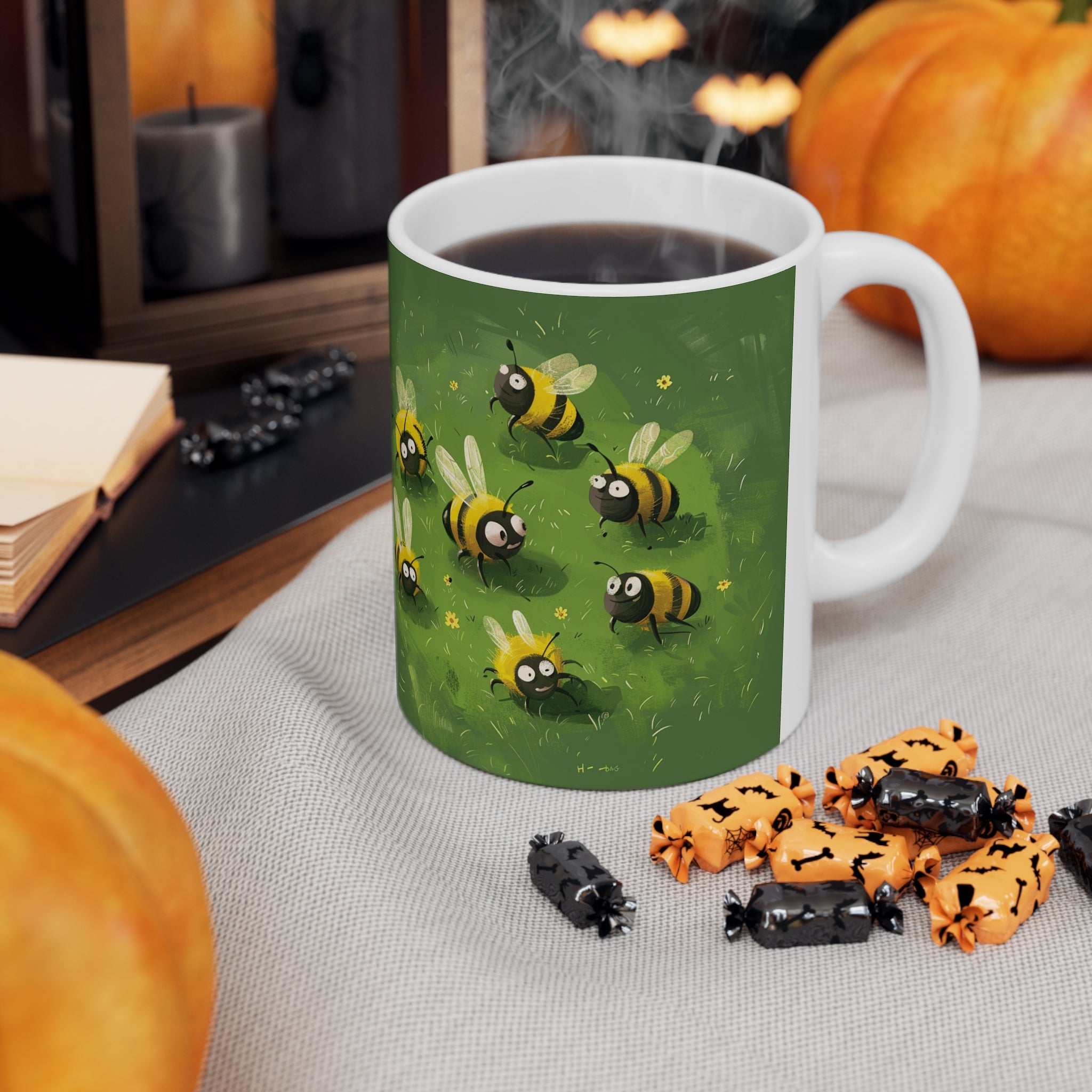 Bee Mug  | Bee Gifts | Bee Presents | Happy Bees Ceramic Mug 11oz
