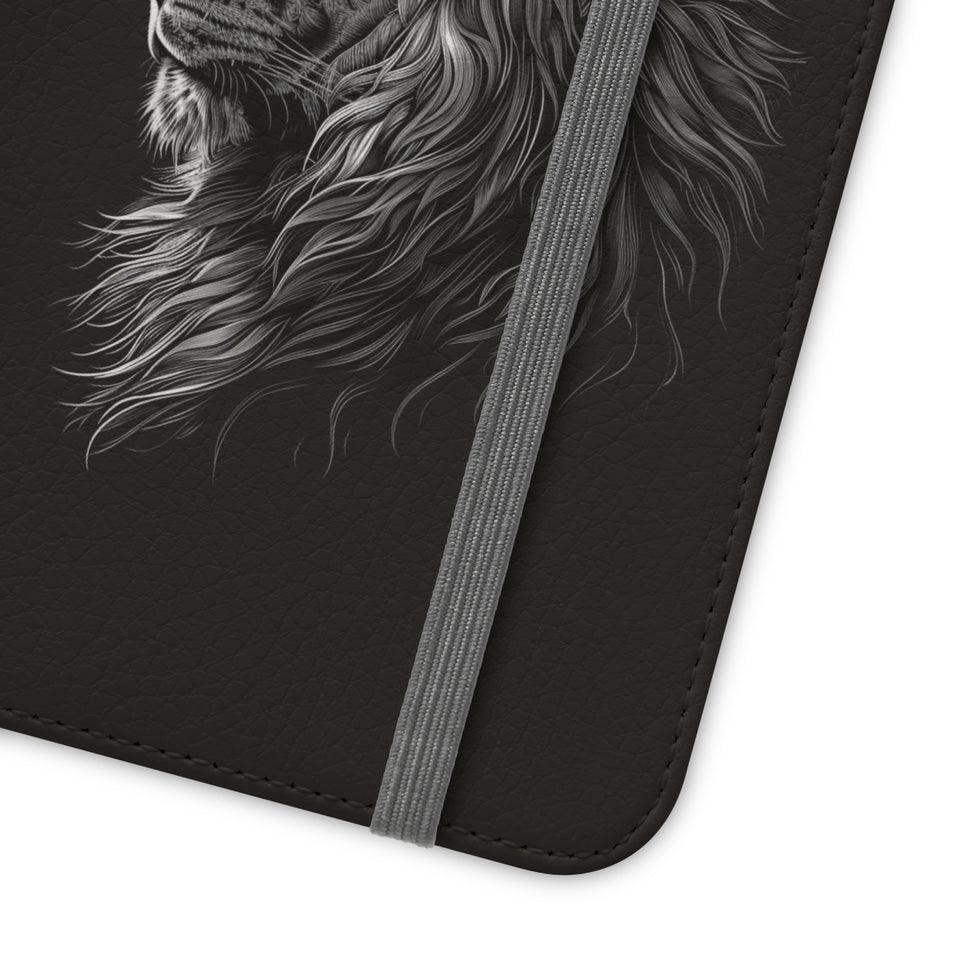 Lion Phone Case | Lion Wallet Phone Case Gifts | IPhone & Samsung Galaxy Lion Flip Cases