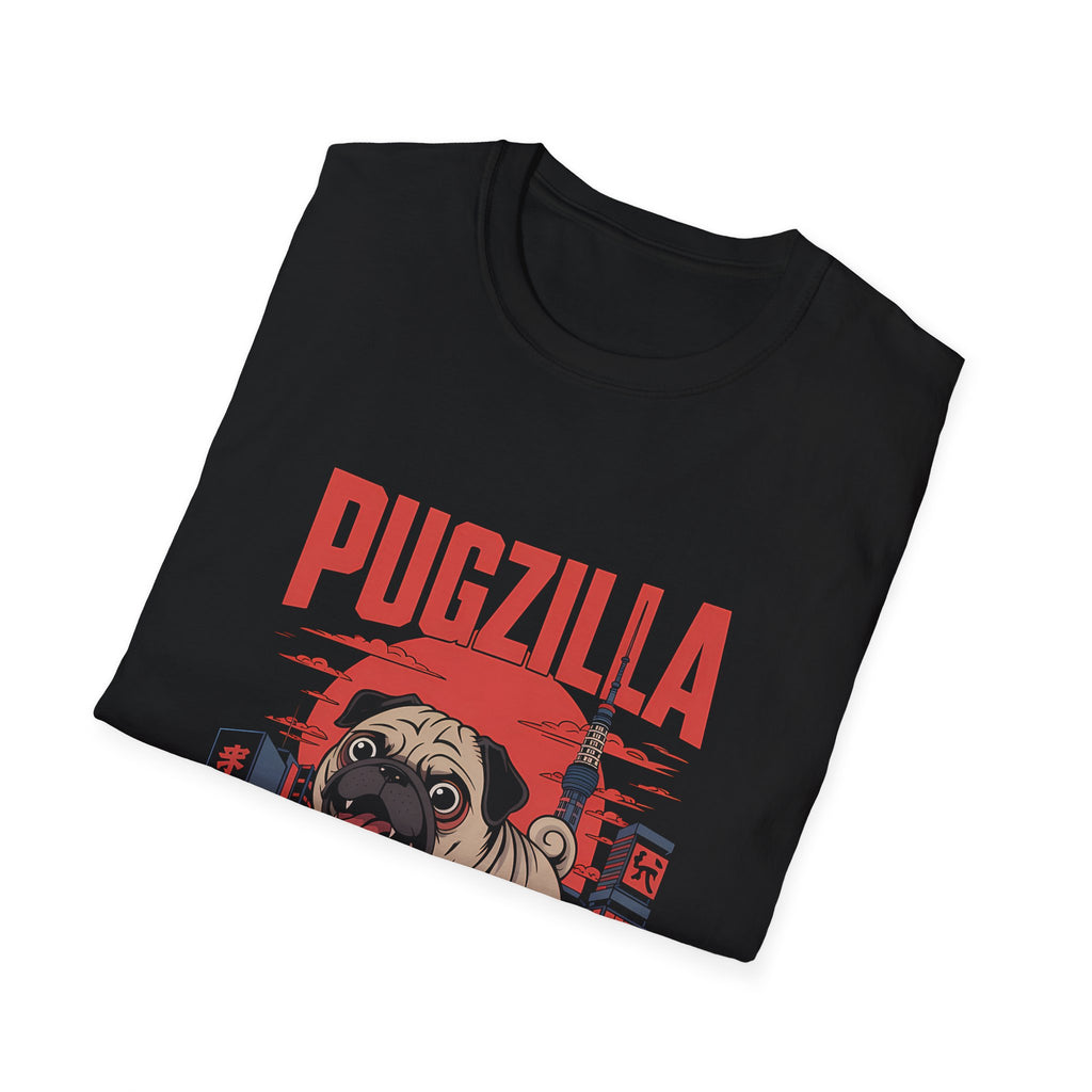 Pugzilla Funny Pug Owner Lover T-shirt, Pug Japanese Monster Tee, Pug Mom Shirt, Pug Dad Gift, Pug Owner Shirt