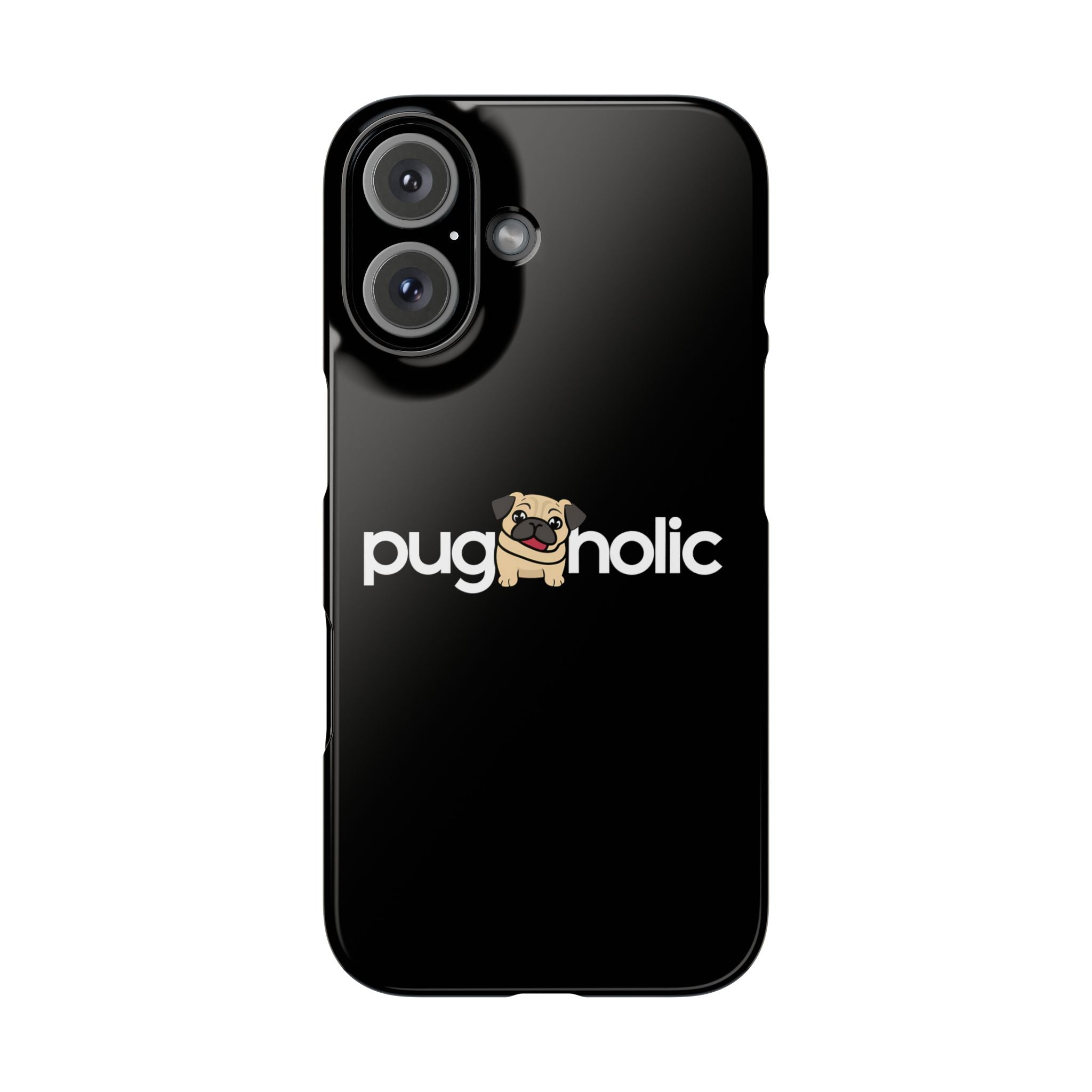 Premium Pugaholic Pug iPhone Case | Pug Gifts Slim Phone Cases Main image