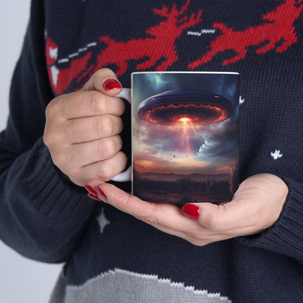 UFO Mug | UFO Gift | Alien Unidentified Flying Object Flying Saucer Ceramic Mug 11oz