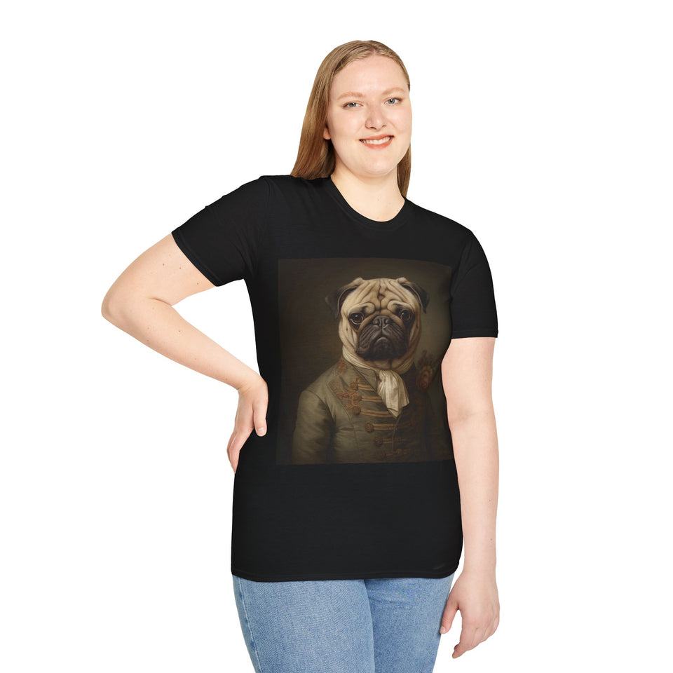 Classical Pug Shirt | Pug Presents | Pug Gift | Pug Painting T Shirt