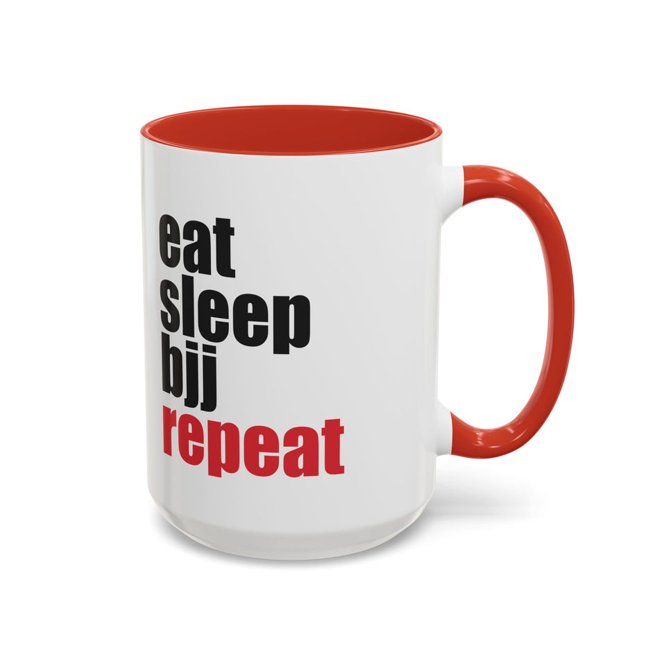 Brazilian Jiu Jitsu Eat Sleep BJJ Repeat | BJJ Accent Coffee Mug
