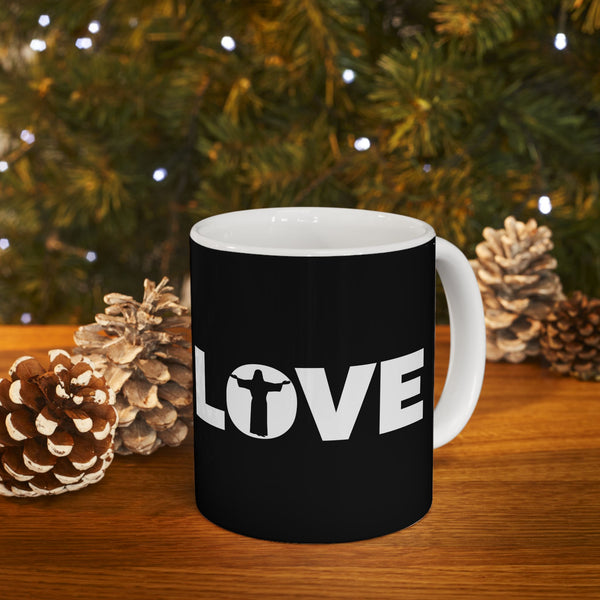 Love Jesus Ceramic Mug | Love Faith In Jesus Gifts (11oz)