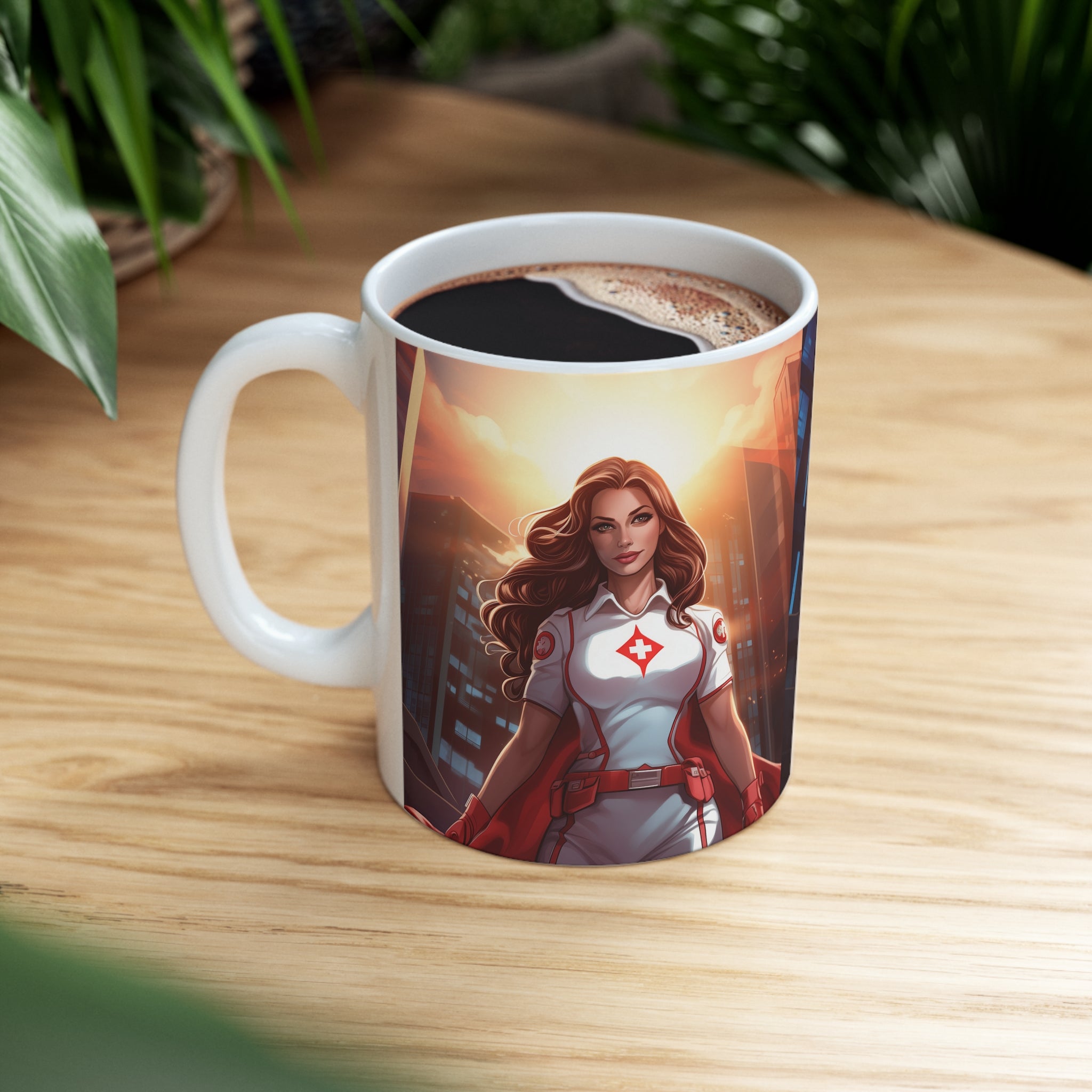 Superhero Nurse Mug | Nurse Gift | Future Nurse ICU Nurse Registered Nurse ER Nurse Pediatric Nurse Ceramic Mug 11oz