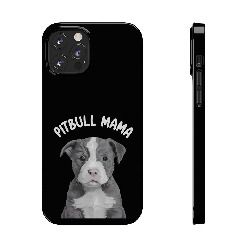 Premium Pitbull Mama iPhone Case | Pitbull Gifts Slim Phone Cases