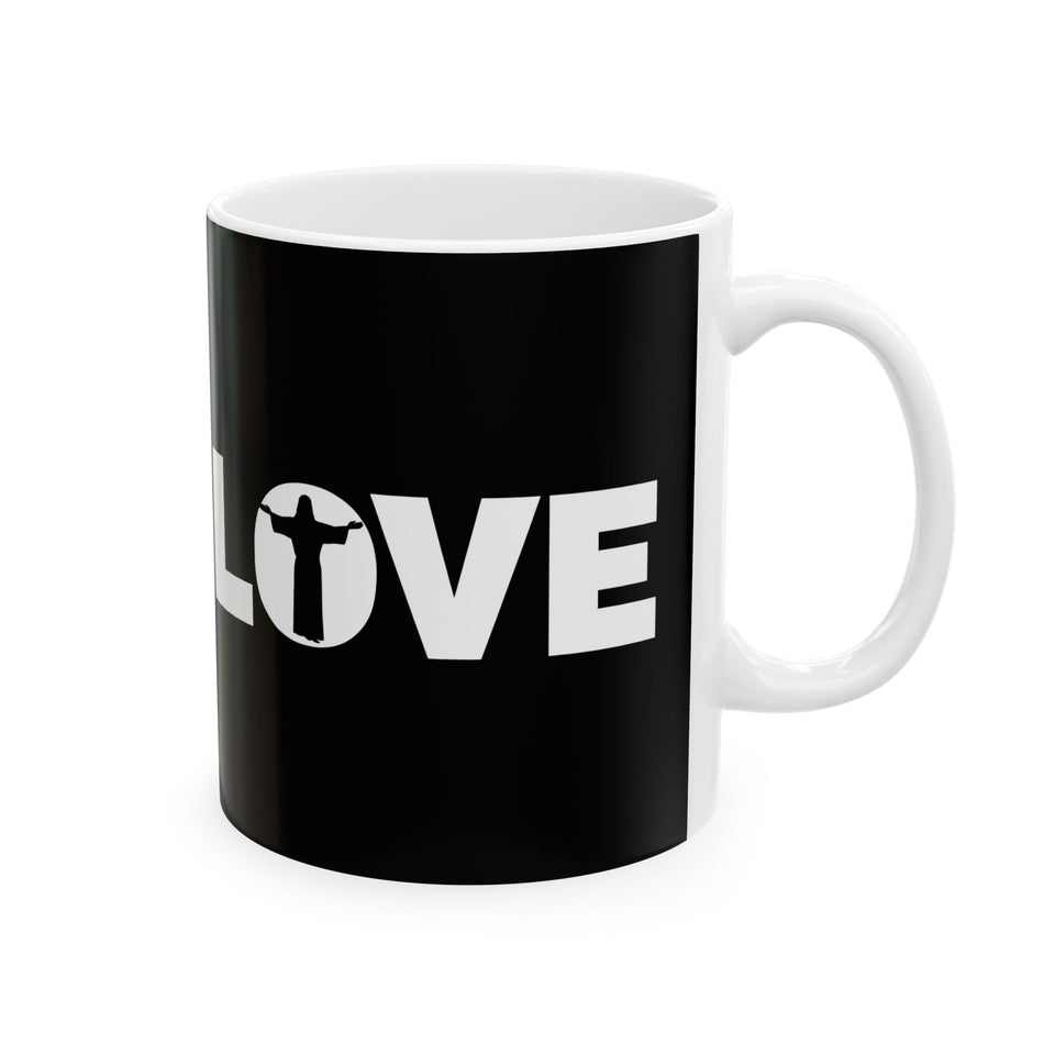 Love Jesus Ceramic Mug | Love Faith In Jesus Gifts (11oz)