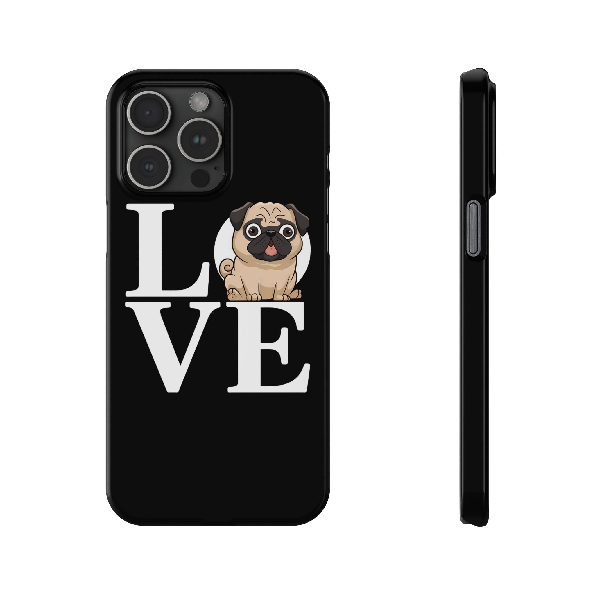 Love Pugs Slim iPhone Case | Cute Pug iPhone Case