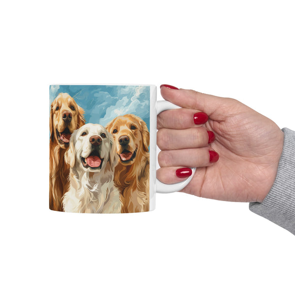 Golden Retriever Mug Group | Golden Retriever Gift | Golden Retriever Coffee Mug | Golden Retriever Presents Mug 11oz