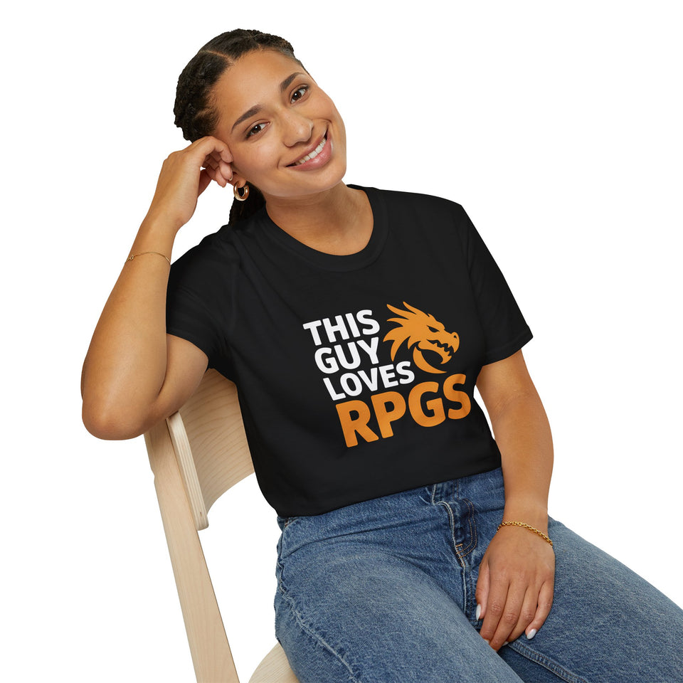 RPG Unisex T-Shirt This Guy Loves RPGs Role Playing Games 2 Shirt