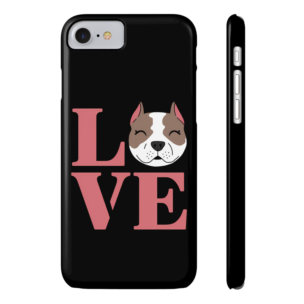 Premium Love Pitbulls iPhone Case | Pitbull Gifts Slim Phone Cases