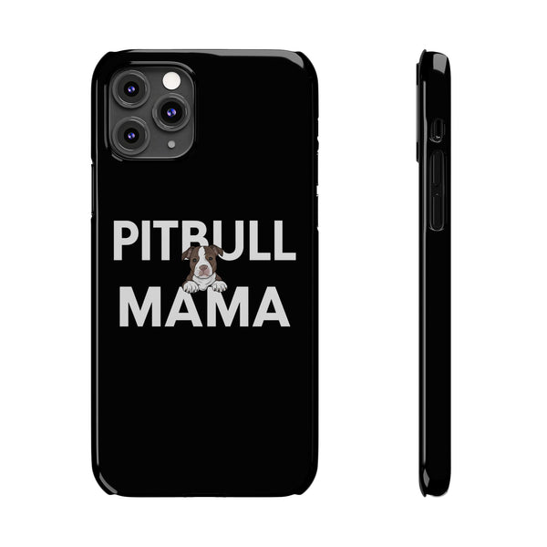 Premium Pitbull Mama 3 iPhone Case | Pitbull Gifts Slim Phone Cases