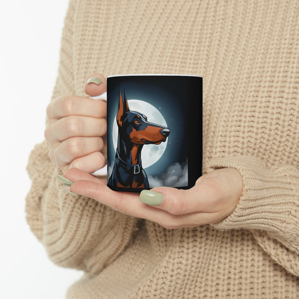 Doberman Mug | Doberman Gifts | Doberman Presents Moon Ceramic Mug 11oz