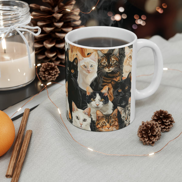 Cute Cats Mug | Cat Coffee Mug | Cute Cat Gift | Funny Cat Presents | Cat Mug 2 11oz