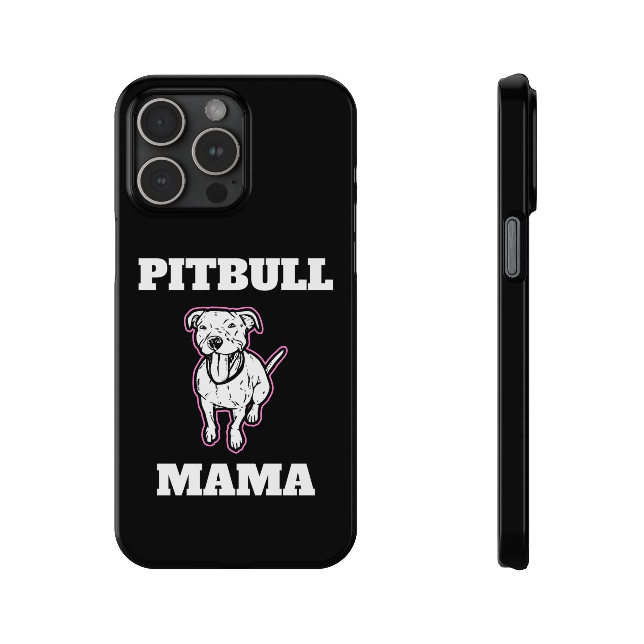 Premium Pitbull Mama 2 iPhone Case | Pitbull Gifts Slim Phone Cases