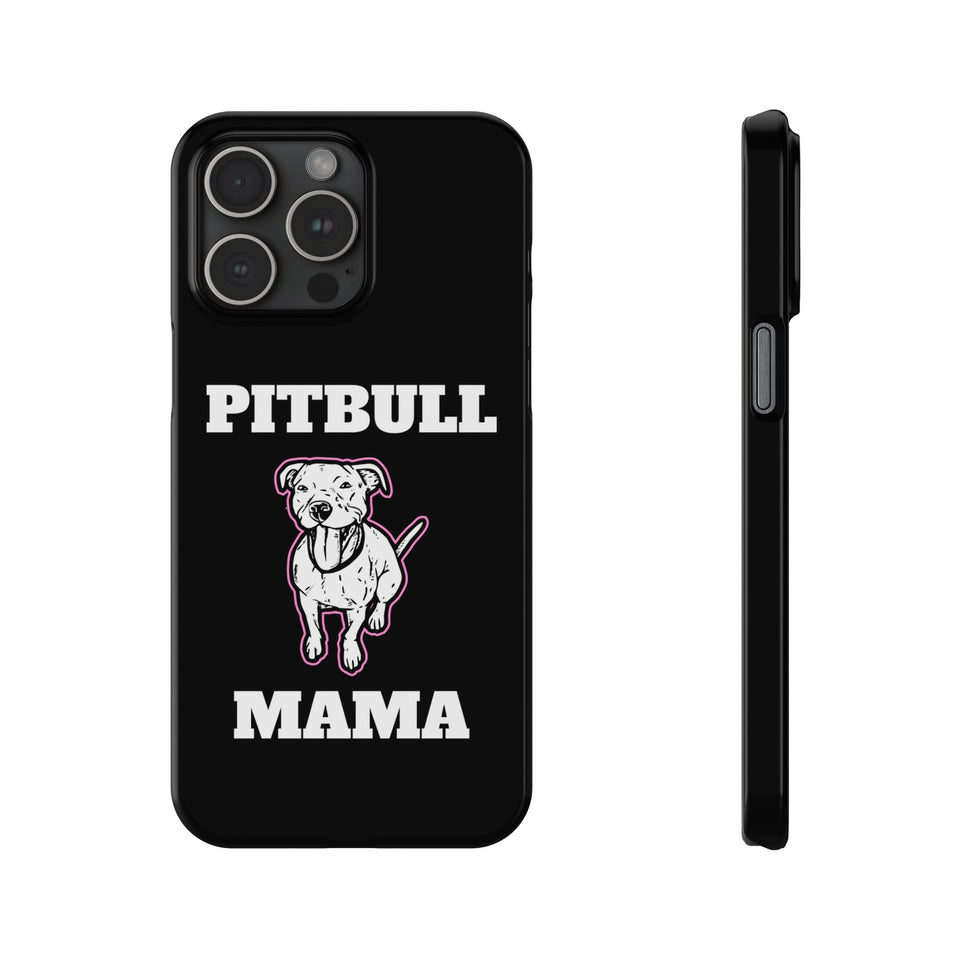Premium Pitbull Mama 2 iPhone Case | Pitbull Gifts Slim Phone Cases