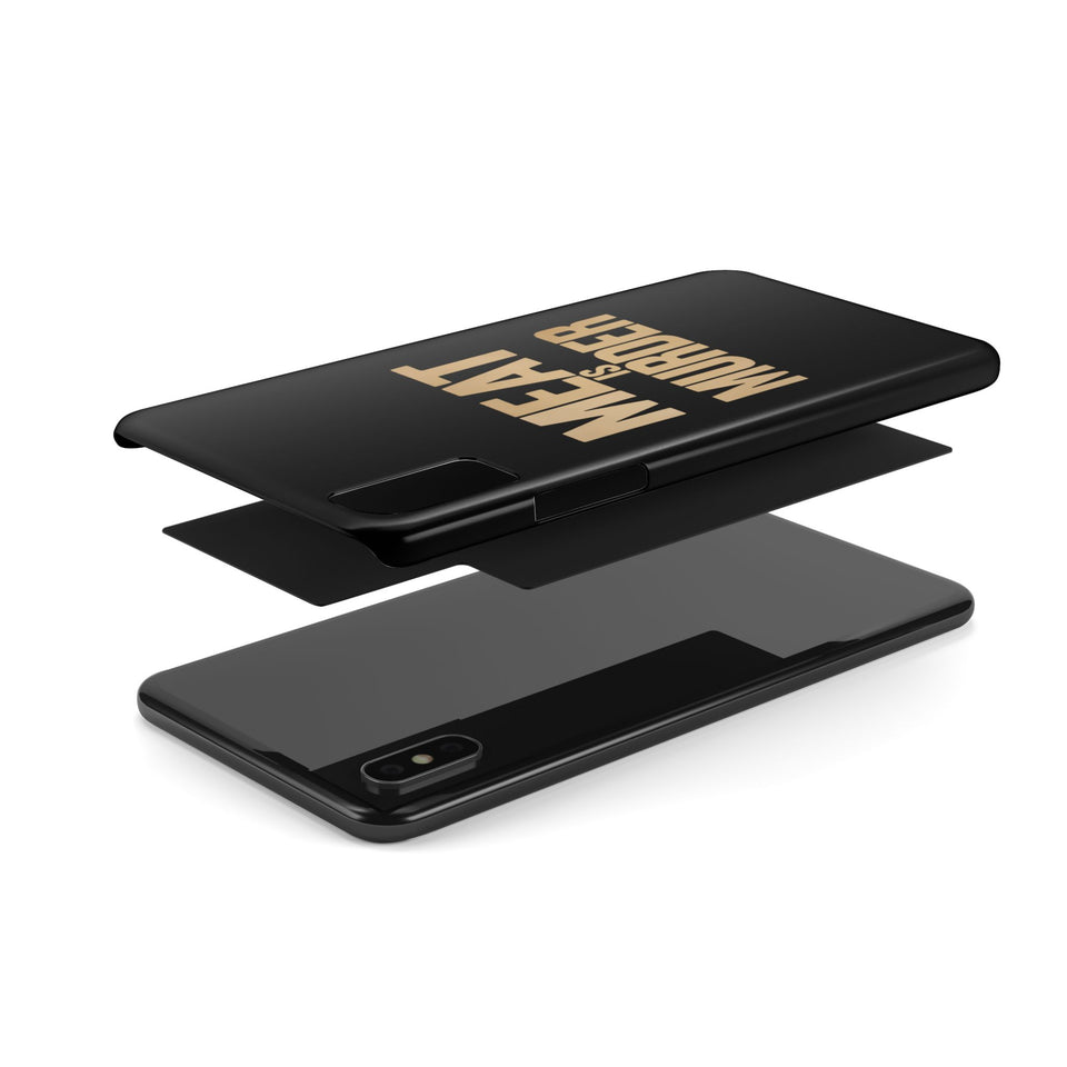 Premium Vegan Meat Is Murder iPhone Case | Vegan Gifts Slim Phone Cases
