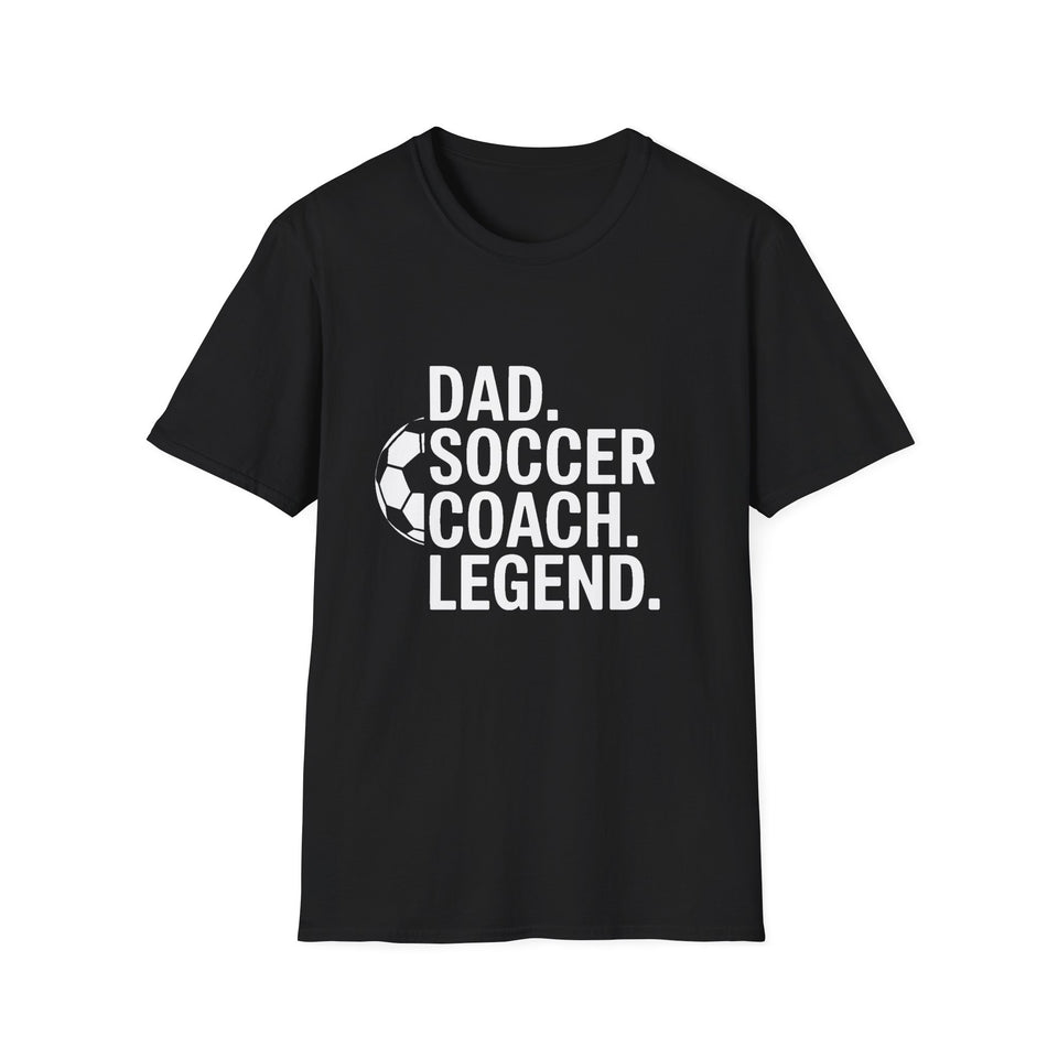 Dad Soccer Coach Legend Unisex Softstyle T-Shirt