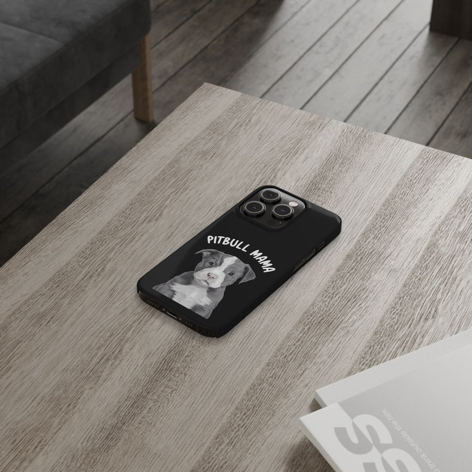 Premium Pitbull Mama iPhone Case | Pitbull Gifts Slim Phone Cases