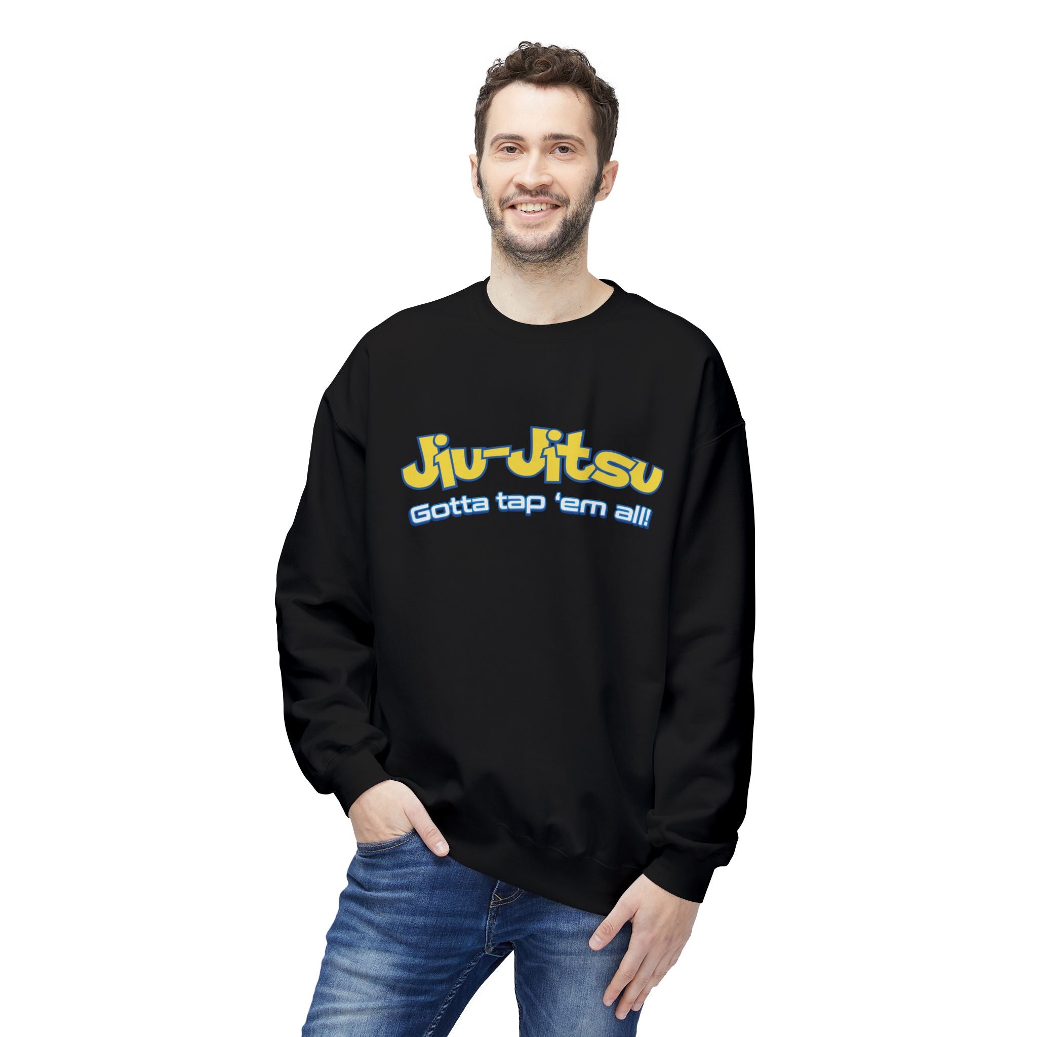 Brazilian Jiu Jitsu Gotta Tap Them All BJJ Unisex Midweight Softstyle Fleece Crewneck Sweatshirt Main image