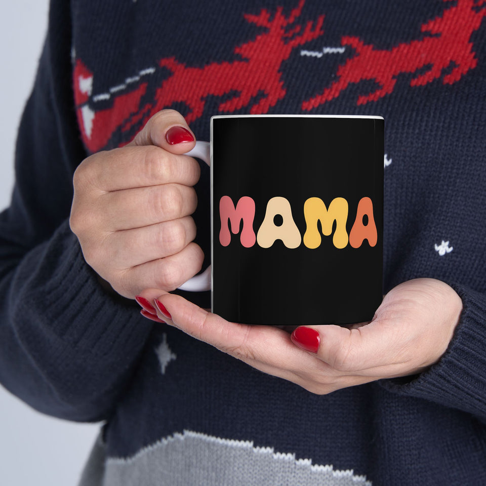 Womens Mama Mug | Birthday Mom Merchandise | Mothers Day Gifts Ceramic Mug 11oz - 2